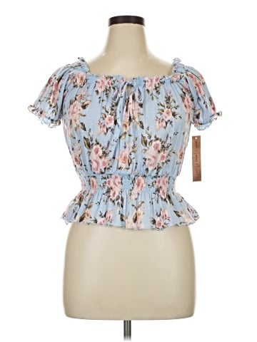 Almost Famous Short Sleeve Blouse (view 1)