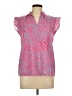 Unbranded 100% Polyester Pink Short Sleeve Blouse Size L - photo 1