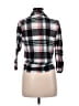 Self Esteem 100% Polyester Plaid Black 3/4 Sleeve Blouse Size L - photo 2