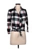 Self Esteem 100% Polyester Plaid Black 3/4 Sleeve Blouse Size L - photo 1