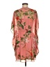 Express 100% Polyester Tropical Orange Casual Dress Size M - photo 2