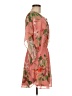 Express 100% Polyester Tropical Orange Casual Dress Size M - photo 4