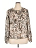 Nine Britton 100% Polyester Animal Print Ivory Long Sleeve Blouse Size XL - photo 1