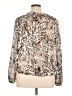 Nine Britton 100% Polyester Animal Print Ivory Long Sleeve Blouse Size XL - photo 2