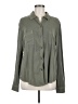 Splendid Solid Green Long Sleeve Button-Down Shirt Size M - photo 1