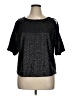 Splendid Metallic Black Short Sleeve Top Size XL - photo 1