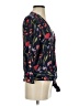 Parker 100% Silk Blue 3/4 Sleeve Silk Top Size S - photo 4