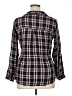 Rock & Republic Plaid Black Long Sleeve Blouse Size XL - photo 2