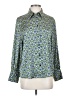 Zara Print Green Long Sleeve Blouse Size S - photo 1