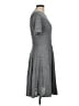 Ann Taylor LOFT Solid Gray Casual Dress Size 8 - photo 4