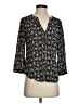 Hinge 100% Viscose Black 3/4 Sleeve Blouse Size S - photo 1