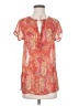 Liz Claiborne 100% Polyester Paisley Orange Short Sleeve Blouse Size S - photo 1