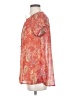 Liz Claiborne 100% Polyester Paisley Orange Short Sleeve Blouse Size S - photo 5