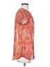 Liz Claiborne 100% Polyester Paisley Orange Short Sleeve Blouse Size S - photo 4