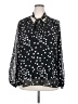 Lane Bryant 100% Polyester Polka Dots Black Long Sleeve Blouse Size 18 - photo 1