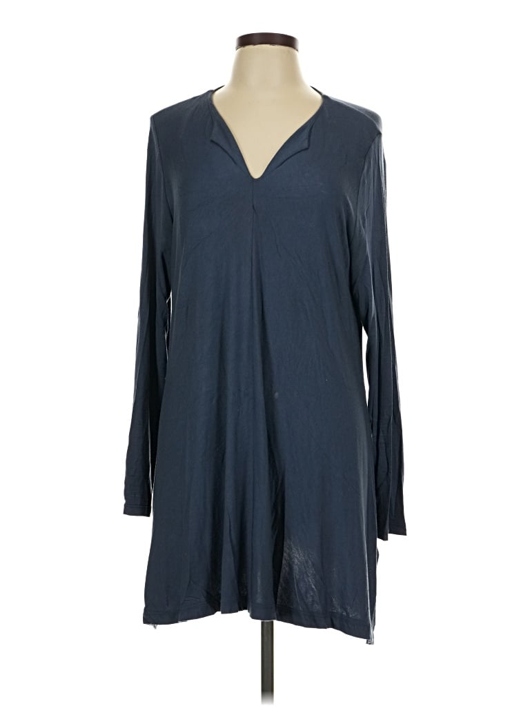 Pre-owned Soft Surroundings Long Sleeve Blouse In Blue