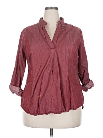 Cato 3/4 Sleeve Button-Down Shirt (view 1)