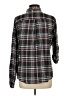Maurices 100% Rayon Plaid Black Long Sleeve Button-Down Shirt Size L - photo 2