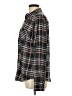 Maurices 100% Rayon Plaid Black Long Sleeve Button-Down Shirt Size L - photo 5