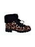 J.Crew Animal Print Black Tan Ankle Boots Size 7 - photo 1