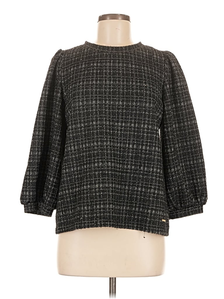 Pre-owned Anne Klein 3/4 Sleeve Blouse In Gray