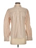 Vineyard Vines Stripes Tan Long Sleeve Blouse Size S - photo 1