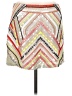 Parker 100% Polyester Graphic Ivory Casual Skirt Size 10 - photo 2