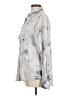 Sanctuary 100% Lyocell Tie-dye Gray Long Sleeve Button-Down Shirt Size M - photo 5
