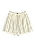 Lee Mathews 100% Linen Stripes Ivory Shorts Size 0 - photo 1