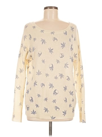 Skull Cashmere Pullover Sweater (view 1)