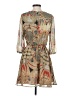 Love 21 100% Polyester Paisley Tan Cocktail Dress Size XS - photo 2