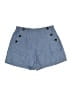 Burberry 100% Cotton Chevron-herringbone Blue Shorts 9-12 MO / 12 MO - photo 1