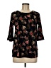 Downeast Black 3/4 Sleeve Blouse Size M - photo 1
