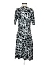 Chico's Animal Print Gray Casual Dress Size Sm (0) - photo 2