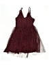 Speechless 100% Polyester Stars Burgundy Dress Size 3 - photo 2