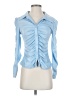 Shein Blue Long Sleeve Blouse Size S - photo 1