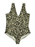Old Navy Animal Print Gold One Piece Swimsuit Size 2X (estimated) - photo 1