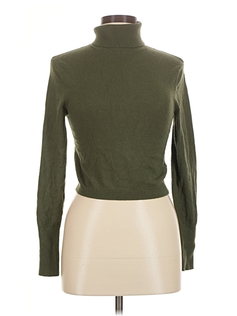 Pre-owned Express Turtleneck Sweater In Green
