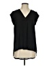 Les Serein 100% Polyester Black Short Sleeve Blouse Size S - photo 1