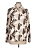 Unbranded 100% Polyester Print Tan Long Sleeve Blouse Size L - photo 1