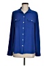 Ann Taylor LOFT 100% Polyester Blue Long Sleeve Blouse Size M - photo 1