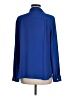 Ann Taylor LOFT 100% Polyester Blue Long Sleeve Blouse Size M - photo 2