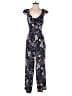 Amour Vert 100% Silk Paisley Blue Jumpsuit Size S - photo 1