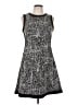 DKNY Tweed Silver Cocktail Dress Size 10 - photo 1