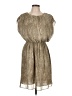 MICHAEL Michael Kors 100% Polyester Metallic Tan Cocktail Dress Size 12 - photo 1