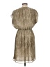 MICHAEL Michael Kors 100% Polyester Metallic Tan Cocktail Dress Size 12 - photo 2