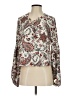 Banana Republic 100% Polyester Paisley Ivory Long Sleeve Blouse Size XS - photo 1