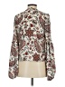 Banana Republic 100% Polyester Paisley Ivory Long Sleeve Blouse Size XS - photo 2