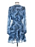 Aqua 100% Polyester Paisley Blue Cocktail Dress Size S - photo 2
