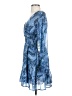 Aqua 100% Polyester Paisley Blue Cocktail Dress Size S - photo 5
